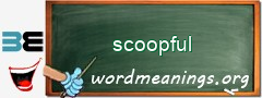 WordMeaning blackboard for scoopful
